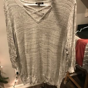 3/4 Grey lace shirt